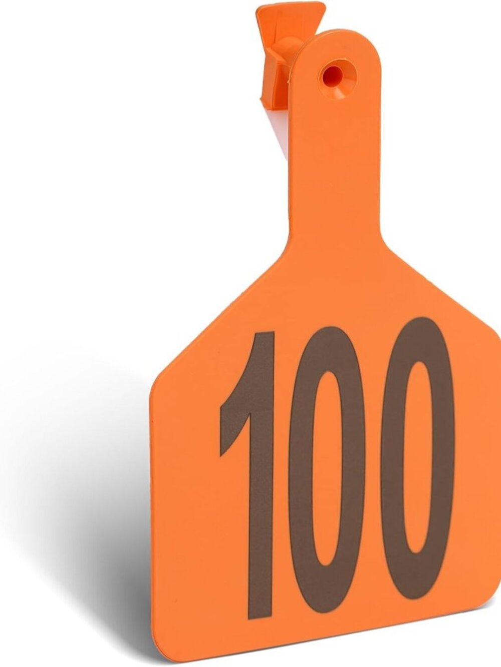 100 Pcs Large Orange Cow Ear Tags - Pre-Numbered, Durable, Easy Application